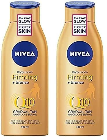 NIVEA Q10 Kräftigende Bodylotion mit Bronzeffekt 400ml (Packung mit 2)