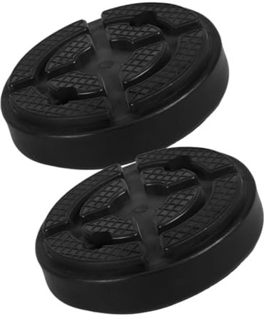 JUMPLAWN 2stücke Gummipads Für Wagenheber Runde Unterlegplatten Adapter Für Scherenhebebühnen Geeignet Für Pkw Und LKW Zum Schutz des Fahrzeugbodens