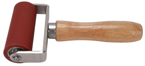 Culnflun Silikonpresse Roller, Hochtemperatur Silicon Naht Handdruckrollenschweißwerkzeug, 32 mm Durchmesser 80 -mm -Breite Blechdetail Penny Roller für Druckgrafik, Tinte, Tapeten