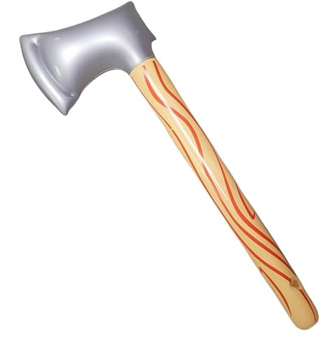 HAICN Ascia gonfiabile da 58 cm, realistica a prova di perdite, in PVC, leggera e portatile, per Halloween, per cosplay, feste e giochi di ruolo pirati.