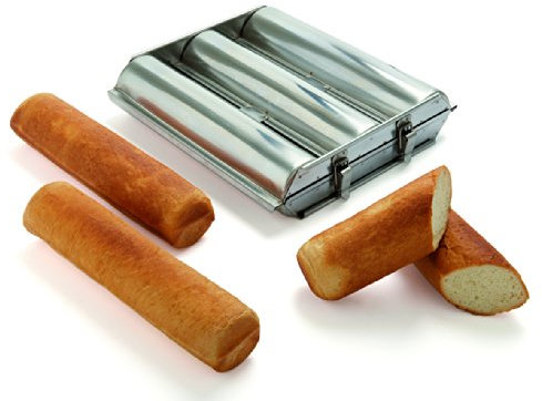 La Brunoise Triple Toast ou Pain de Mie Rond Triple Professionnel 45mm de Diamètre Argenté Classique Pain de Mie Pan