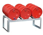 eurokraft | Fassbock | für 3 x 60-Liter-Fass | feuerverzinkt