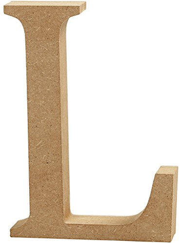 Creativ Deko-Buchstabe L aus MDF, 13 x 2 cm, Braun