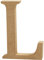 Creativ Deko-Buchstabe L aus MDF, 13 x 2 cm, Braun