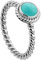 Nenalina Ring Silber 925 Damen Silberring Damenring mit 6 mm Türkis Edelstein (blau)