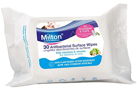Milton Maximum Protection Antibacterial Surface Wipes, 30 Wipes