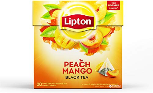 Lipton Tè Pesca e Mango - 20 Piramidi (1 Scatola: 20 Piramidi)