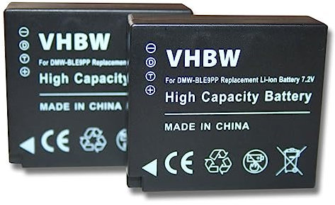 vhbw 2X Akku kompatibel mit Panasonic Lumix DMC-TZ101, DMC-TZ80, DMC-TZ81, DMC-TZ85, DMC-TZ100, DMC-TZ202 Kamera (750 mAh, 7,2 V, Li-Ion)