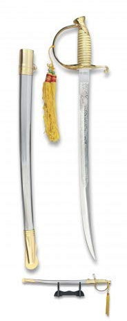 TOLE10 Sable cadete Marines. Hoja 39 cm Arma Blanca de Ornamento, Especial para coleccionistas. Hoja de Acero.