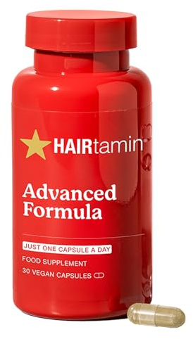 HAIRtamin Advanced Formula 1 Month, natürliches Nahrungsergänzungsmittel gegen Haarausfall bei Frauen und Männern für einen Monat