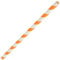 Lot de 250 pailles en papier écologiques Orange et blanc 20,3 cm