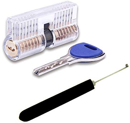 Loboo Idea Clear Practice Training Schließzylinder und professioneller Schlosserhaken für die Übungspraxis, Lockpicking für Anfänger