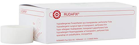 NOBAMED RUDAFIX Fixierpflaster ohne Seitenscheiben, Größen:2.50 cm - Packung zu 12 Rollen