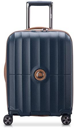 DELSEY Paris - CARROUSEL - Valise Cabine Rigide 55 cm x 40 cm x 20 cm - 34 L - S Slim - Bleu Marine