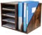 EasyPAG 6 Compartimentos Madera A4 Bandeja Archivo Organizador Escritorio Soporte Documentos Clasificador Oficina Almacenamiento Papeles Estante Folios,Marrón