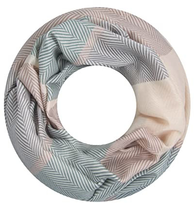 Majea Damen Loop Schal Schlauchschal Halstuch (880025) (Alt rosa 10)