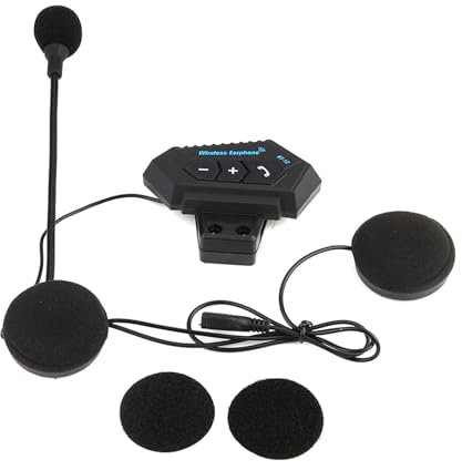 Casque Intercom,Intercom MotoCasque Casque Bluetooth 1 Paire Casque de Moto Casque BT Casque Haut-parleurs Prise en Charge des Appels Mains Libres, Système de Communication pour Moto