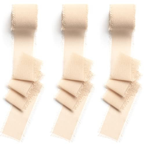 CHUQING Geschenkband Chiffon 3,8cm x 6M Schleifenband Festival Bänder Dekoband für Hochzeit, Taufe und Geburtstag Geschenke,3 Rollen