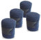 Bandagen fürs Pferd aus Fleece mit Klettverschluss - Fleecebandagen Pferd im 4er Set mit praktischer Aufbewahrungstasche (Pony, Navyblau)