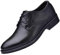 WOkismD Zapatos de Cuero con Cordones para Hombre, Mocasines sin Cordones, Parte Superior de Cuero Ligero, Zapatos Formales de Negocios para Hombre, Zapatos de Vestir de Boda Oxford,Negro,44
