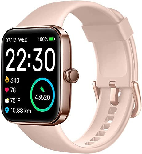 SKG Smartwatch für Damen Herren,Fitness Tracker 5ATM Schwimmen Wasserdicht,Gesundheitsmonitor Für Herzfrequenz, Blutsauerstoff, Schlaf,1,7''Touchscreen Bluetooth Fitness Watch Android iPhone, V7