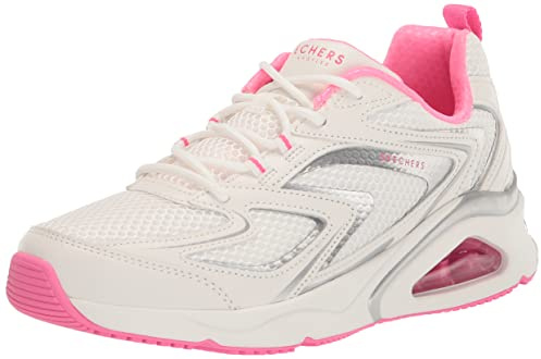 Skechers Damen Tres-air UNO-Terti-airy Sneaker, weiß/rosa, 39 EU