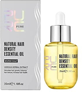 PURC Oil for Hair Growth, PURC Hair Growth Essential Oil, PURC Natural Hair Regrowth Essence & Hair Density Essential Oil Set, Prevent Hair Loss Scalp Treatments Fast Growing Hair Care Set (1pcs)