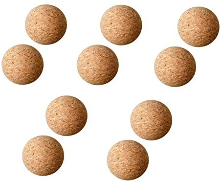 PRATYAHARA 10Pcs Wooden Cork Ball Wine Stopper, Cork Ball Stopper for Wine Decanter Carafe Bottle Replacement 2.4 Inch/ 6.1 cm