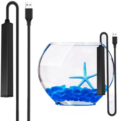 VADO VLTRA Mini chauffage d'aquarium 5/10 W, maintient une température stable, alimenté par USB, petit chauffage submersible pour aquarium de 1 à 5 litres (10 W-5 L)