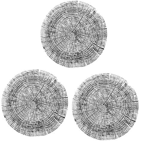 Housoutil 3stücke Baumringe Bodenaufkleber Rutschfest Selbstklebendes Wandtattoo Für Badezimmer Wohnzimmer Fliesen Vintage Dekoration