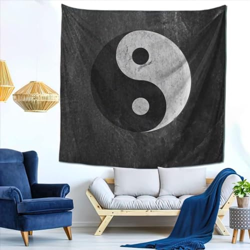 igyhuij Yin Und Yang Wandteppich, Aesthetic Psychedelic Tapestry Yin Und Yang, Home Decor Wandteppiche Wandkunst für Zimmer, 3D Wandtuch Tapisserie 130x150 cm ss6881