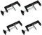 4 Stück C Klemme, Klemmbereich 10-57 mm Tischklammern, Verstellbaren Schraubzwingen klein, Universal Tischklemme, Trägerklemme Befestigungsclip für Schlafzimmer, Schweißen (Schwarz)