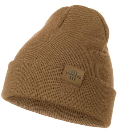 Wmcaps Mütze Kinder Jungen, Warme Weiche Wintermützen für Mädchen Kleinkind Baby, Doppellagige Strickmütze Kinder, Kaffee