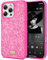BEZ Handyhülle für iPhone 16 Pro Max Hülle Glitzer, Sparkle Diamond Crystal Bling Hülle mit Bling & Co. Serie für iPhone 16 Pro Max, Brink Pink