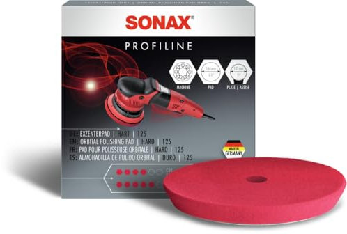 SONAX ExzenterPad hart 125 (1 Stück) zum maschinellen Polieren von Lacken mit Exzenterpoliermaschinen | Art-Nr. 04923410