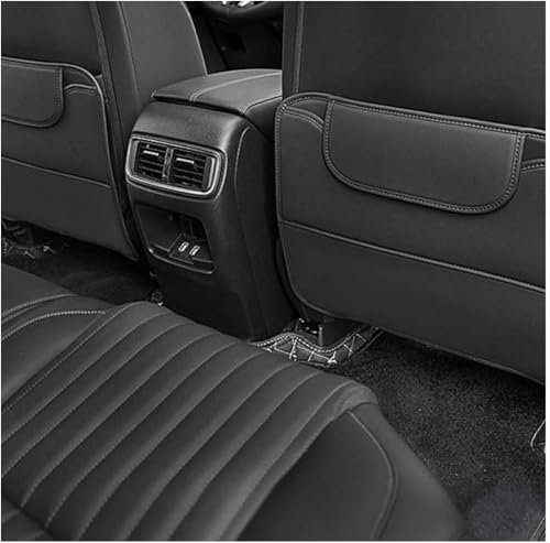 HBDTNTKF 2 Stücke Autositz Rückenlehnenschutz Für Skoda Enyaq Citigo Roomster Fabia Rapid, Rücksitz Rückseite Anti Kick Pad mit Organizer Wasserdicht Kinder Innen ZubehöR,A