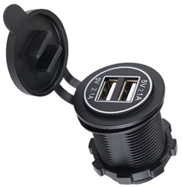Haiki CAR USB Ladestecke Outlet Double USB Outlet USB Steckdose Mit Wasserdichten Kappen Ringen Leichter USB Anschluss Für Marine