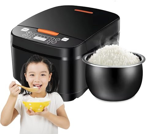 5L Smart Rice Cooker & Multicooker - 24H Delay Timer with Auto Keep Warm, Non-Stick Inner Pot + Steaming Tray for Soup/Grain/Steam, Compact Design for Home & Office