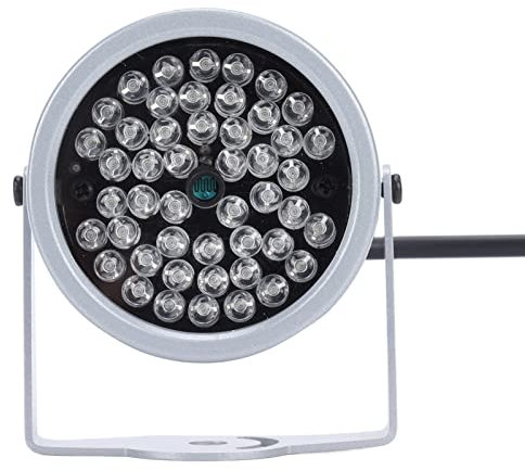 Projecteur IR, Lumière Infrarouge de Vision Nocturne 12 V, Lumière de Remplissage de Surveillance à 48 LED étanche à la Pluie, Lampe de Poche Infrarouge IR avec économie