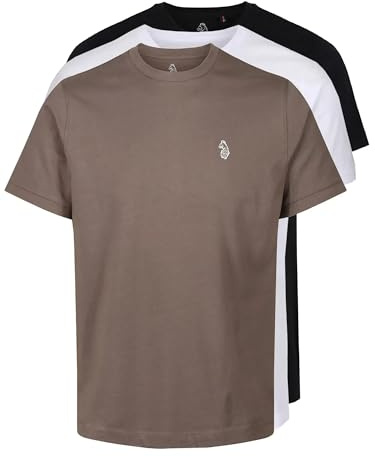 LUKE Men's T-Shirts 3-Pack – Crew Neck Short Sleeve Tees – 100% Cotton