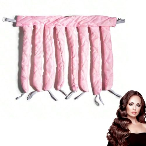 KEWUF Heatless Curlers Headband, Octopus Hair Curler, Wave Formers über Nacht DIY Haarstyling Tools, Locken Band Zum Schlafen, Haarstyling Zubehör, Für Lange Mittleres Haare, Neulingsfreundlich (Rosa)
