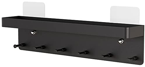 UncleS Metall-Ablagetablett mit Nagelhaken, für Küche und Badezimmer, Doppelzweckregal, Wandmontage, Shampoo-Halter für Regal, Nail-f Ablageschalen für die Organisation des Badezimmers