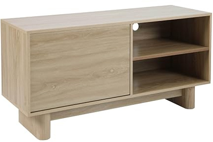 Oviala Meuble TV 120 cm scandinave Bois Clair
