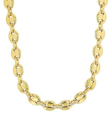 JOOP! Collier für Damen, Edelstahl mit Preciosa, 40+5 cm, gold, Geschenkidee, kommt in Schmuck Geschenk Box, 2100826