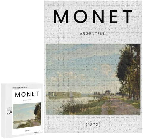 Für Erwachsene 500 PCS Puzzle Monet Argenteuil River Puzzle Für Erwachsene Stressabbau Harte Spielzeug Lustige Aktivitäten Zu Hause 500 PCS