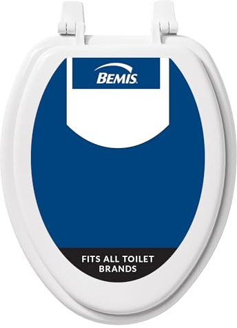 Bemis 1400TTA 000 Economy Toilet Seat, Elongated, Durable Enameled Wood, White