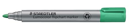 Staedtler Lumocolor Flipchart Marker 356-5 Bullet Tip - Green (Pack of 10)