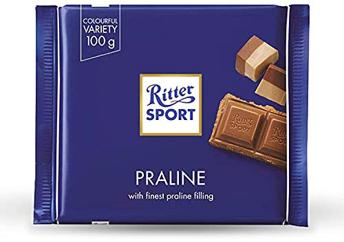 RITTER SPORT Gianduia, Extra-Milchschokoladenriegel mit Gianduia-Haselnussfüllung 42%, 100% zertifizierter nachhaltiger Kakao, 1 Stück à 100 g