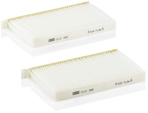MANN-FILTER CU 21 005-2 Cabin Air Filter (set of 2) - for Cars + Transporters