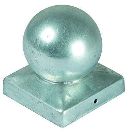 Pfostenkappe Kugel 90x90 mm Zaunkappe Zierkappe Pfahl Kappe verzinkt Abdeckung